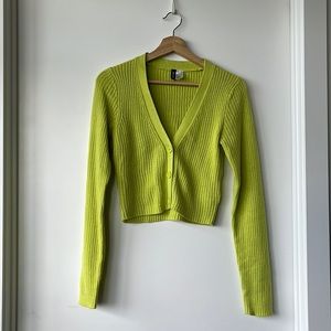 H&M Lime Green Cardigan